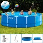 مسبح دائري معدني من إنتكس  
457 × 122 سم